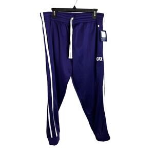 NWT Champion TCU purple drawstring pants with side stripes